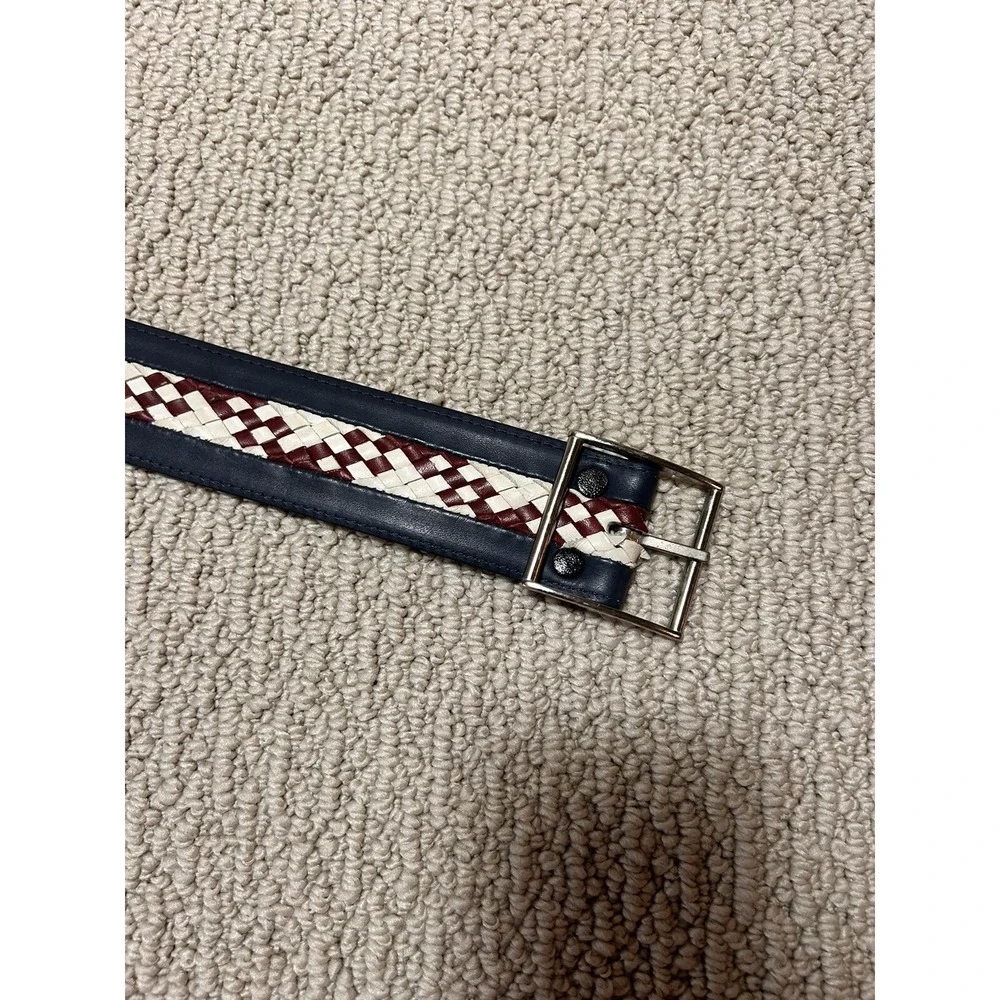 Vintage Wide Navy Steerhide Belt - 38‎ Inches Waist Size 32-34